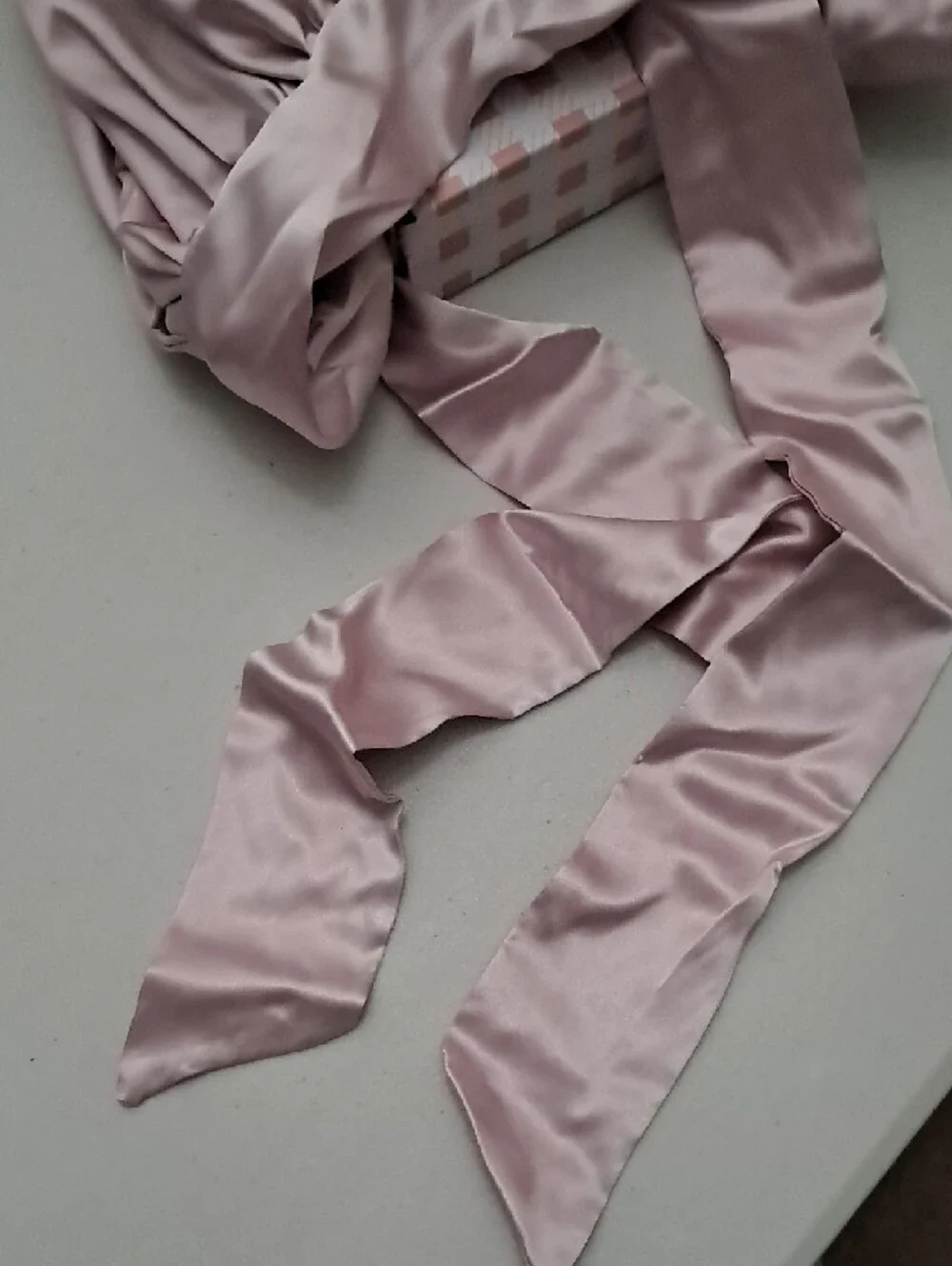 Pink Satin 2 Sleep Bonnet with Bow Tie